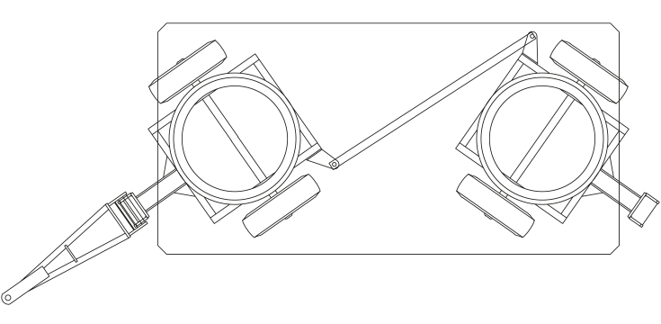 2-Achs-Drehschemellenkung